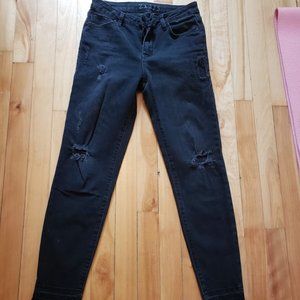 Zara Black Jeans Destroyed Size 02
